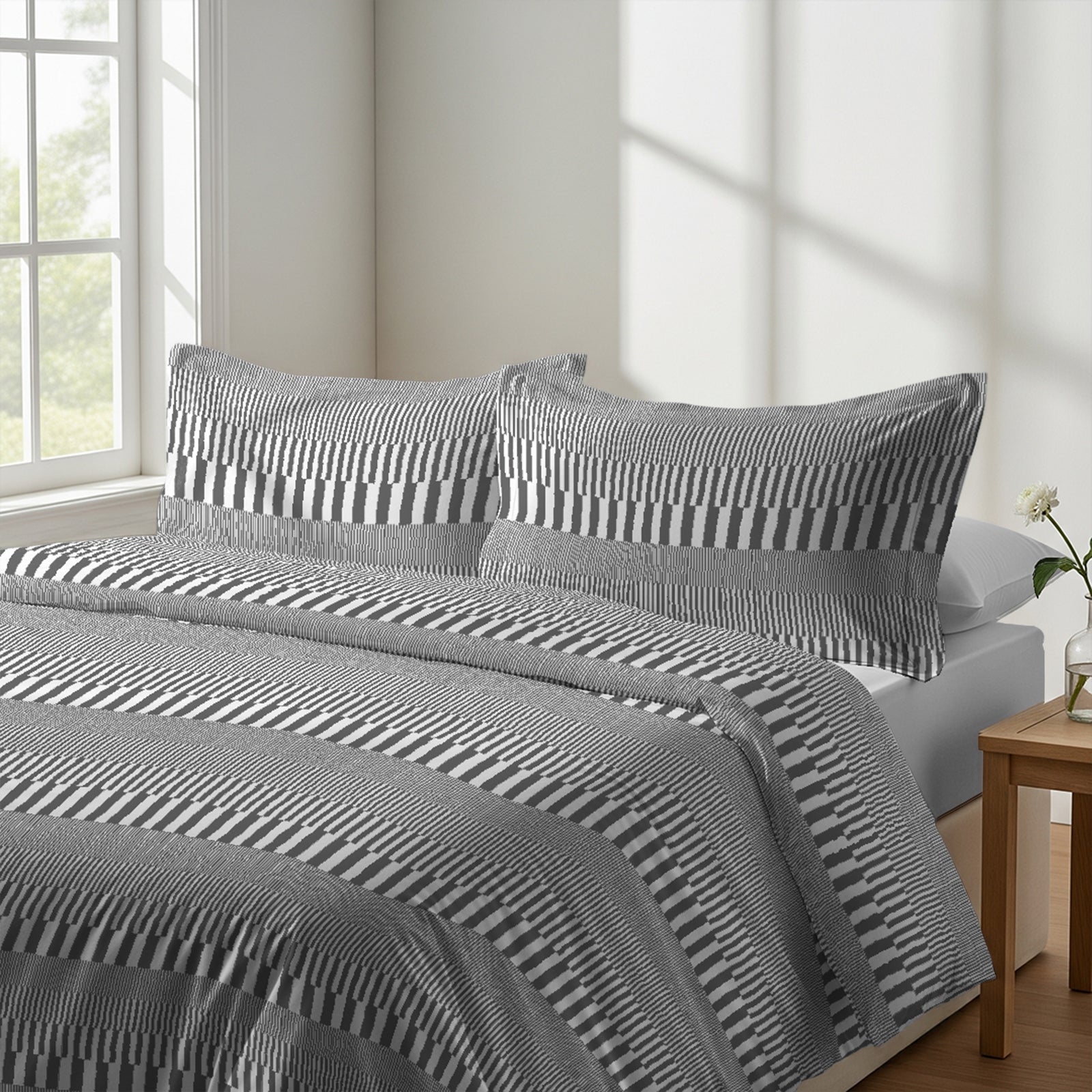 Premium 400 Thread Count 100% Cotton Duvet Cover Set (King)